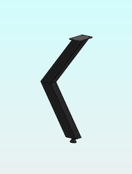 Uhome Metallisches Möbelbein 4Stücke Für Tisch / Beistelltisch 40x4x40cm Schwarze Uhome Metallisches Möbelbein 4Stücke Für Tisch / Beistelltisch 40x4x40cm Schwarze