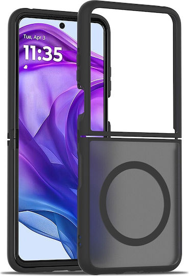 Magsafe Полупрозрачен Твърд Калъф Черен Motorla Razr 50 Ultra 5g Razr 70 Plus 5g
