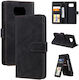 Two Lines Mobile Phone Case Wallet Black Xiaomi Poco X3 NFC/X3 Pro