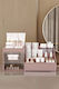 Stewehome Makeup Organizer Drawers Cosmetics Jewelry Perfumes Creams Serum Pink