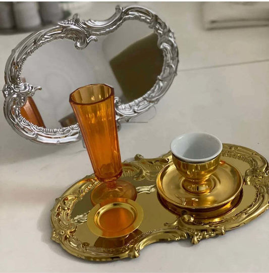 SteweHome Διακοσμητικός Δίσκος Μεταλλικός Οβάλ 2τμχ