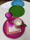 SteweHome Metallic Serving Tray 22x22cm 3 Pieces