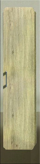 Gloria Medium Side Ντουλάπι Μπάνιου 28x12x120cm Μπεζ
