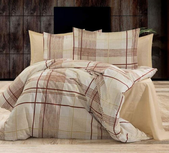 MayHome Σετ Πάπλωμα King Size 260x240εκ. Polycotton Γεωμετρικό