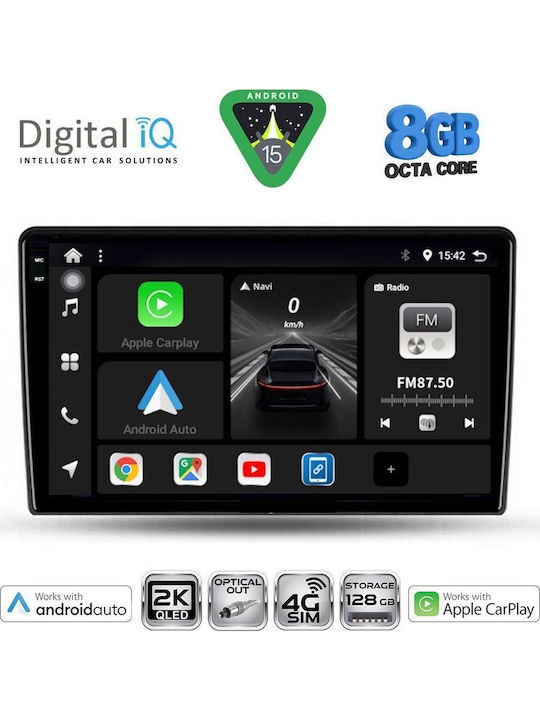 Digital IQ Car Audio System for Ford Fiesta 2018 (Bluetooth/USB/WiFi/GPS/Apple CarPlay/Android Auto) with 10" Touch Screen