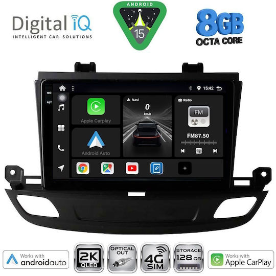 Digital IQ Car Audio System for Opel Insignia 2018 (Bluetooth/USB/WiFi/GPS/Apple CarPlay/Android Auto) with 9" Touch Screen