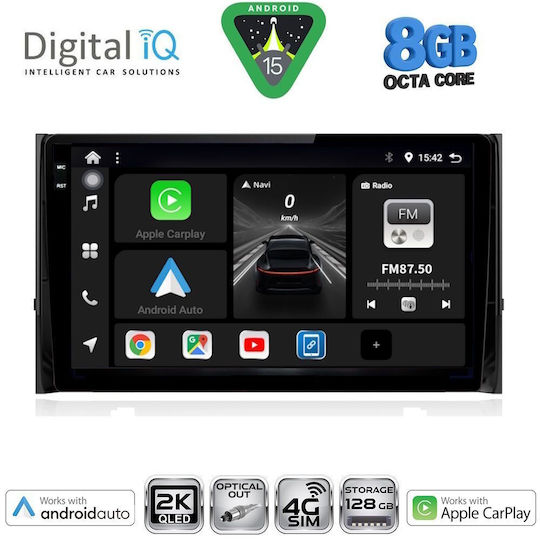 Digital IQ Ηχοσύστημα Αυτοκινήτου για Skoda Karoq / Kodiaq 2016 με Clima (Bluetooth/USB/WiFi/GPS/Apple-Carplay/Android-Auto) με Οθόνη Αφής 10"
