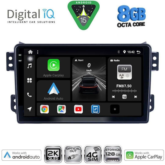 Digital IQ Ηχοσύστημα Αυτοκινήτου για Opel Agila Suzuki Splash 2008-2018 (Bluetooth/USB/WiFi/GPS/Apple-Carplay/Android-Auto) με Οθόνη Αφής 9"