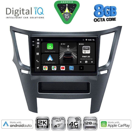 Digital IQ Car Audio System for Subaru Legacy / Outback 2009-2014 (Bluetooth/USB/WiFi/GPS/Apple CarPlay/Android Auto) with 9" Touch Screen