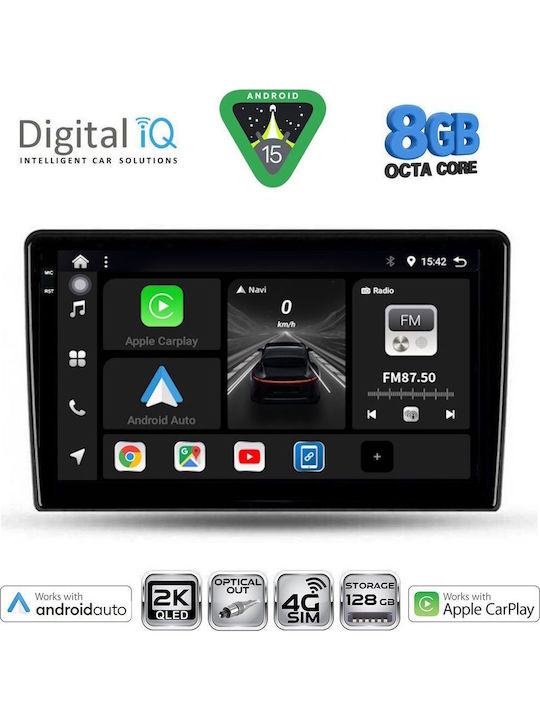 Digital IQ Car Audio System for Toyota Auris 2007-2012 (Bluetooth/USB/WiFi/GPS/Apple CarPlay/Android Auto) with 9" Touch Screen