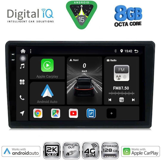 Digital IQ Car Audio System for Toyota Yaris 1999-2006 (Bluetooth/USB/WiFi/GPS/Apple CarPlay/Android Auto) with 9" Touch Screen