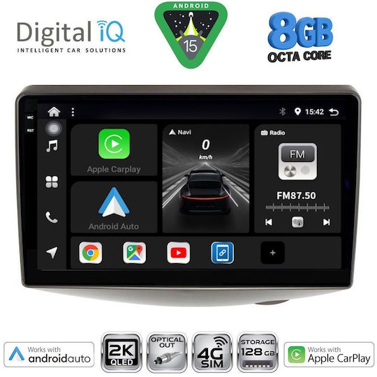 Digital IQ Ηχοσύστημα Αυτοκινήτου για Toyota Yaris 1999-2006 (Bluetooth/USB/WiFi/GPS/Apple-Carplay/Android-Auto) με Οθόνη Αφής 9"