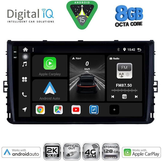 Digital IQ Car Audio System for Volkswagen Polo / T-Roc / T-Cross 2017 with Clima (Bluetooth/USB/WiFi/GPS/Apple CarPlay/Android Auto) with 9" Touch Screen