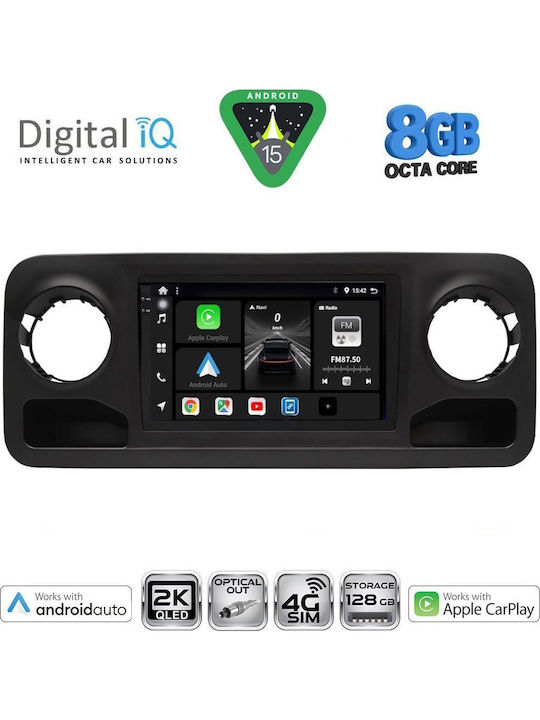 Digital IQ Car Audio System for Mercedes-Benz Sprinter 2018 Bluetooth USB WiFi GPS Apple CarPlay Android Auto with 10" Touch Screen