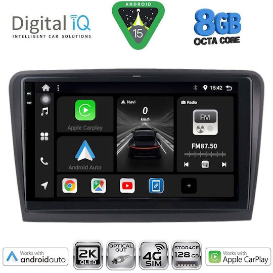 Digital IQ Ηχοσύστημα Αυτοκινήτου για Skoda Superb 2008-2015 με Clima (Bluetooth/USB/WiFi/GPS/Apple-Carplay/Android-Auto) με Οθόνη Αφής 10"