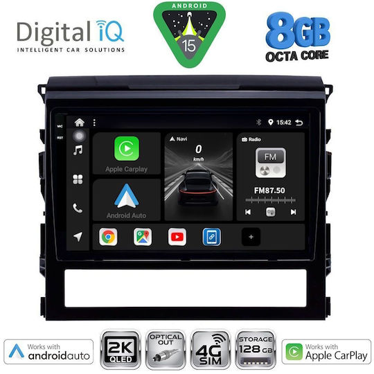 Digital IQ Ηχοσύστημα Αυτοκινήτου για Toyota Land Cruiser 2016-2019 (Bluetooth/USB/WiFi/GPS/Apple-Carplay/Android-Auto) με Οθόνη Αφής 9"