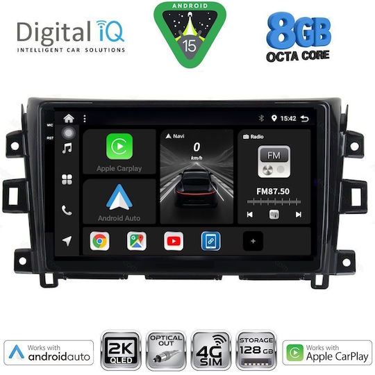 Digital IQ Car Audio System for Nissan Navara 2016 (Bluetooth/USB/WiFi/GPS/Apple CarPlay/Android Auto) with 10" Touch Screen
