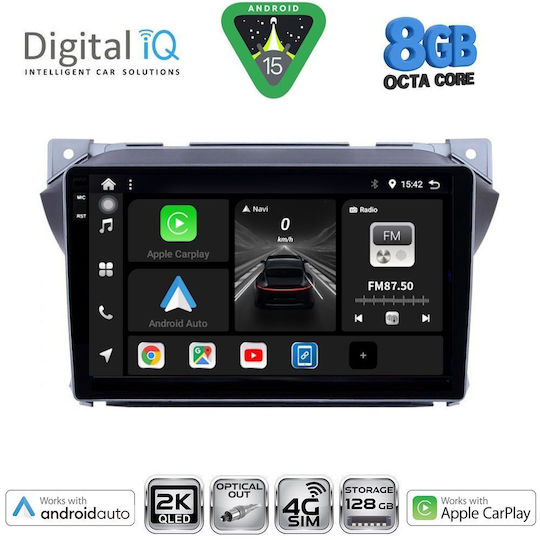 Digital IQ Ηχοσύστημα Αυτοκινήτου για Suzuki Alto Nissan Pixo 2009-2014 (Bluetooth/USB/WiFi/GPS/Apple-Carplay/Android-Auto) με Οθόνη Αφής 9"