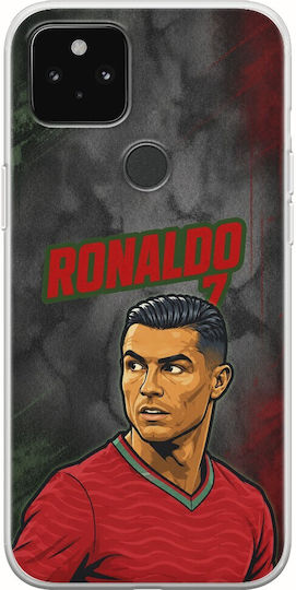 World Stars Collection Cristiano Ronaldo Google Pixel 5a 5G Flexible TPU Transparent Silicone Mobile Phone Case