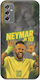 World Stars Collection Neymar Jr Samsung Galaxy M13 4g Black TPU Black Silicone Case