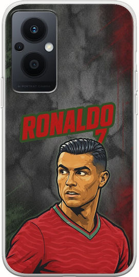 World Stars Collection Cristiano Ronaldo Case Oppo Reno 8 Lite Flexible TPU Transparent Silicone