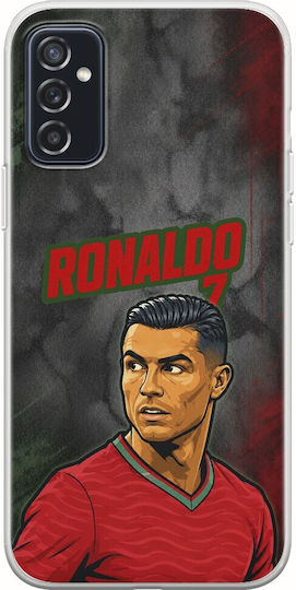 World Stars Collection Cristiano Ronaldo Samsung Galaxy M52 5G Flexible TPU Transparent Silicone Mobile Phone Case