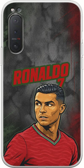 World Stars Collection Cristiano Ronaldo Sony Xperia 5 Flexible TPU Transparent Silicone Case