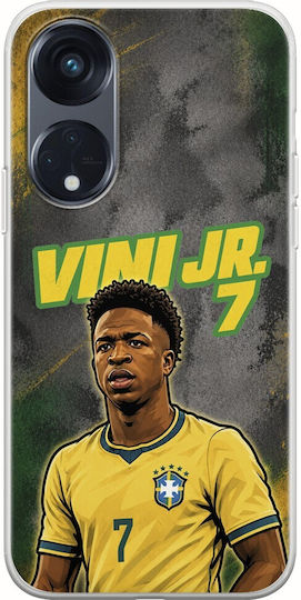 World Stars Collection Vinicius Junior Case Oppo Reno 8t 5g Flexible TPU Transparent Silicone