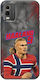 Калъф World Stars Collection Erling Haaland Nokia C32 Черен TPU Силикон