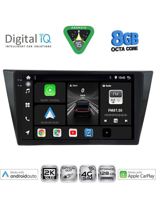 Digital IQ Car Audio System for Volkswagen Tiguan 2016 with Clima (Bluetooth/USB/WiFi/GPS/Apple CarPlay/Android Auto) with 10" Touch Screen