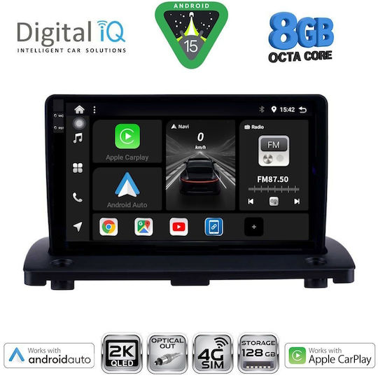 Digital IQ Ηχοσύστημα Αυτοκινήτου για Volvo XC 90 2002-2014 (Bluetooth/USB/AUX/WiFi/GPS/Apple-Carplay/Android-Auto) με Οθόνη Αφής 9"