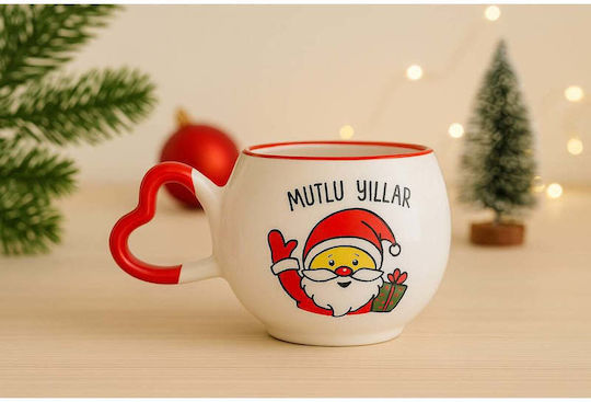 SteweHome Christmas Ceramic Mug Santa Claus 7.5x7.5cm 200ml