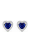 Jooliete Silver Stud Earrings with Blue Stones
