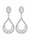 Jooliete Silver Dangle Earrings with Stones