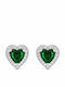 Jooliete Silver Stud Earrings with Blue Stones