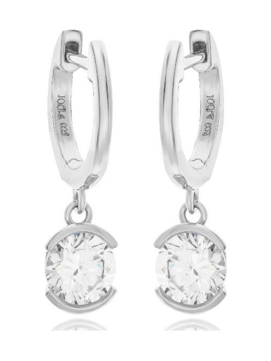 Jools Silver Hoop Earrings with Stones