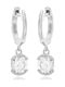 Jools Silver Hoop Earrings with Stones