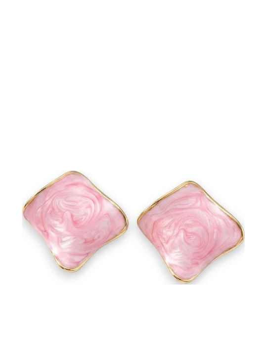 Rebekka Rebekka Ohrringe Stecknadelverschluss aus Stahl Vergoldet mit Steinen Rosa Rebekka Rebekka Ohrringe Stecknadelverschluss aus Stahl Vergoldet mit Steinen Rosa