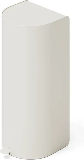 Premium Waste Bin from Inox Steel with Pedal White 60lt