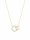 Ioannis Kosmima Double Necklace Made of Gold Plated Silver with Zircon