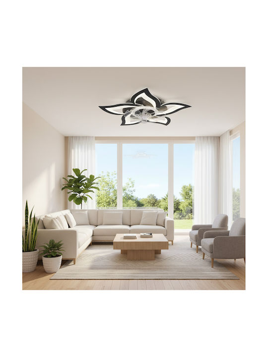 Alista Home Plafonieră de Tavan Neagră cu LED Integrat și Telecomandă