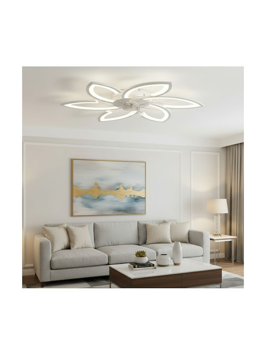Alista Home Plafonieră De Tavan 76.5cm Albă Cu LED Integrat Și Telecomandă