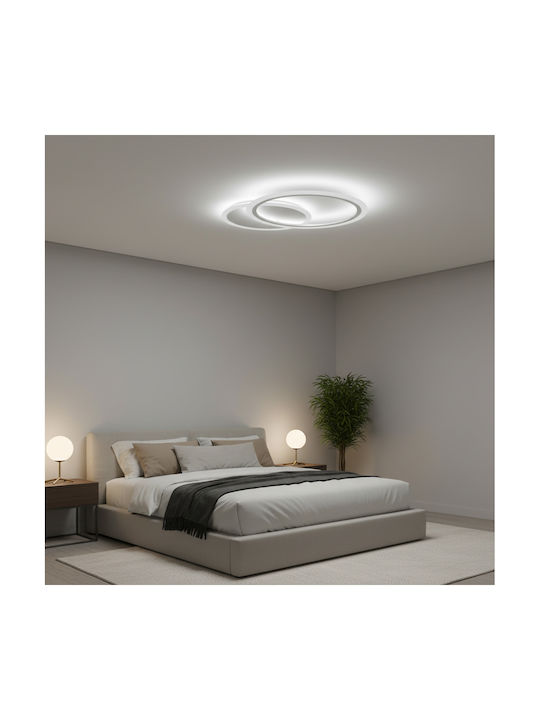 Alista Home Πλαφονιέρα Οροφής Λευκή με Ενσωματωμένο LED και Τηλεχειριστήριο