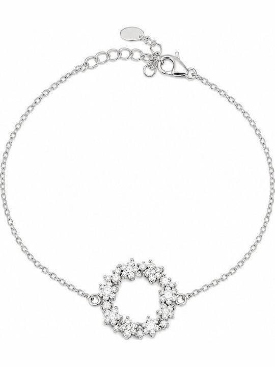 Jooliete Women's Silver Handcuff Bracelet with Zircon