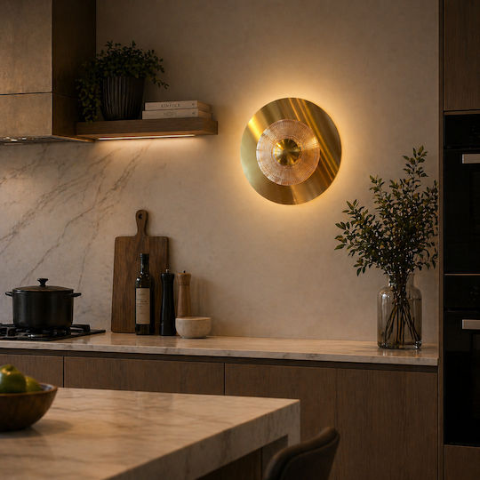 Alista Home Modern Wall Lamp with Integrated LED and Natural White Light Gold