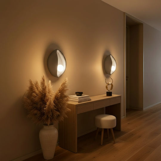 Alista Home Modern Wall Lamp with E27 Bulb Holder Grey 30x35cm