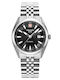 Swiss Alpine Military by Grovana Men's Automatic Watch with Black Metal Bracelet