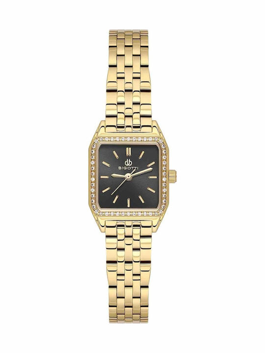 Bigotti Milano Herrenuhr Batterie mit Gold Meta...