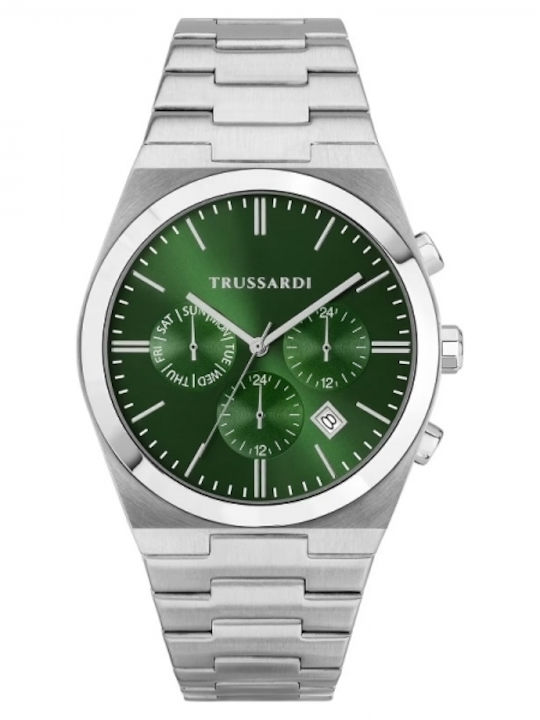 Trussardi Γυναικείο Ρολόι Μπαταρίας με Γκρι Μεταλλικό Μπρασελέ