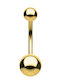 Silver And More Belly Button Piercing from Gold Plated Steel 1.6mm